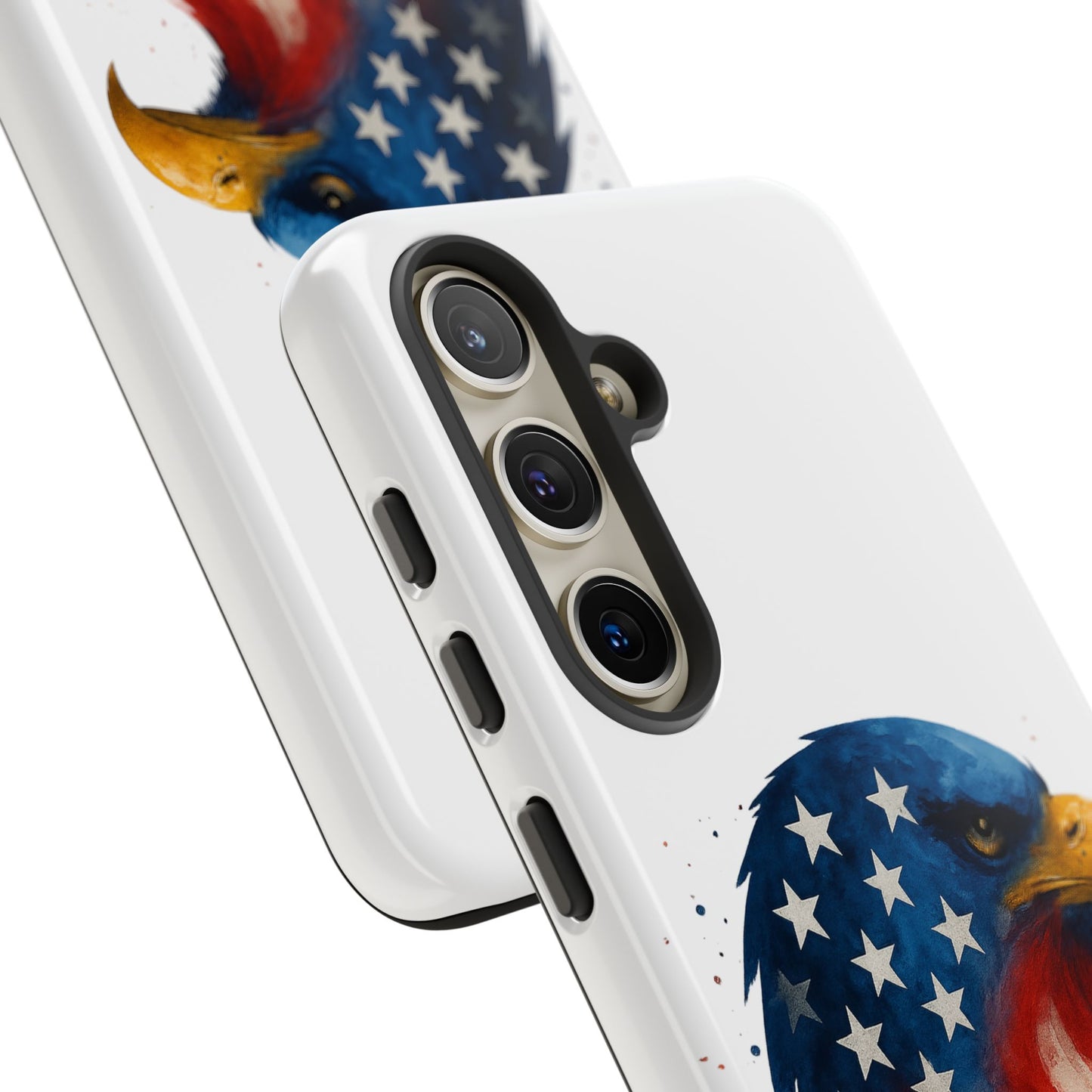 Patriotic Eagle Samsung Case - USA Flag Rugged Tough Cover, Dual-Layer Protection, Veteran and 4th of July Gift Galaxy Series