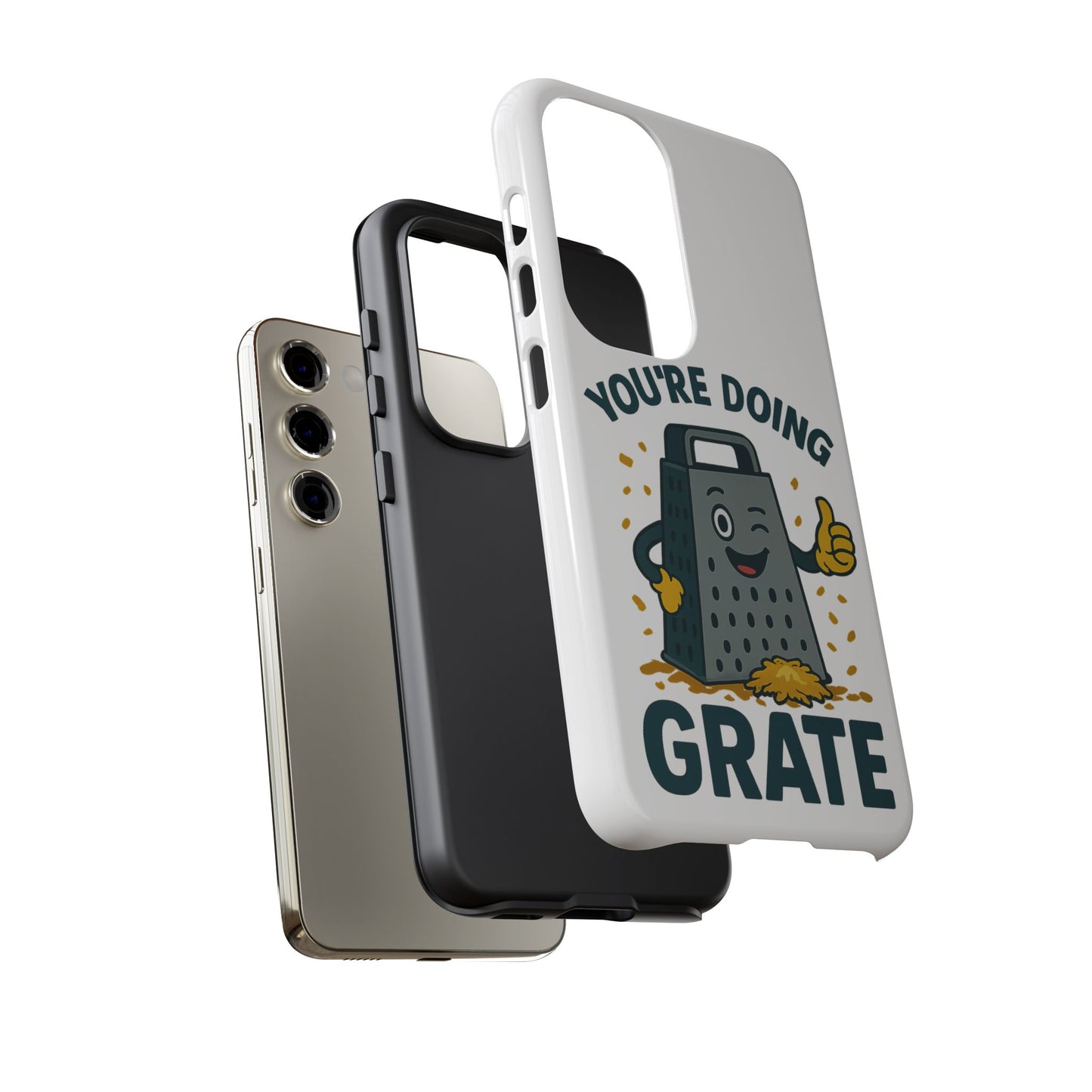 Samsung Tough Case - 'You're Doing Grate' Cheese Grater Design Phone Case for Chefs Foodie Accessory