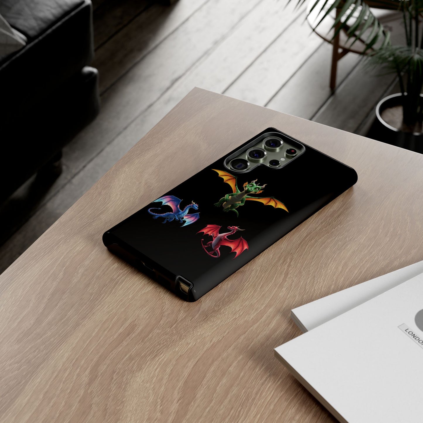 Protective Dragon Phone Case for Samsung Galaxy - Fantasy Art Durable Cover - Bookish Mythical Gift for Teens & Adults Twilight Aesthetic
