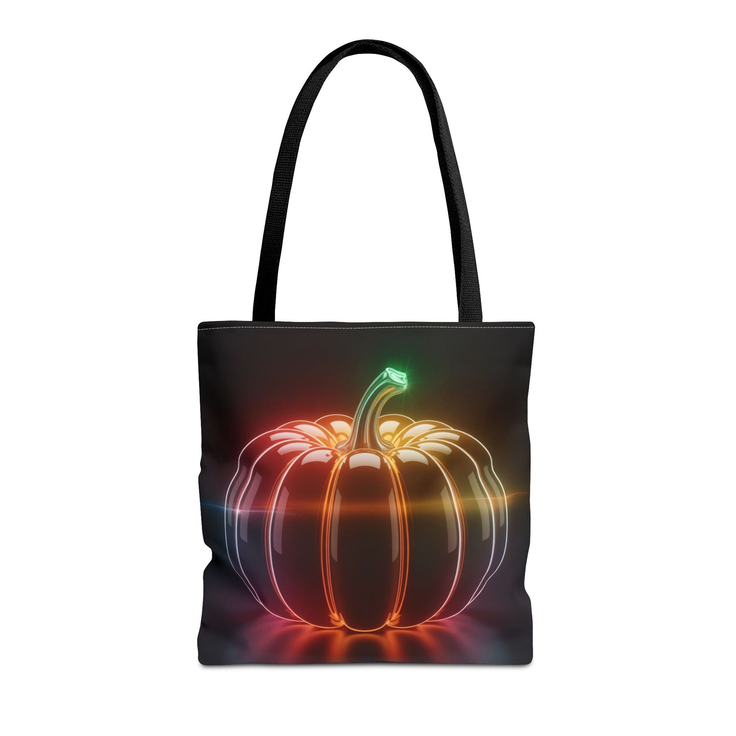 Neon Pumpkin Tote Bag, Glowing Halloween Bag, Modern Fall Tote, Pumpkin Aesthetic Accessory, Trick Or Treat Bag, Spooky Season Gift