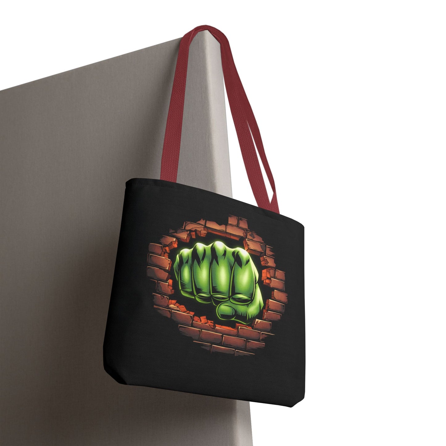 Green Fist Tote Bag, Comic Book Bag, Geeky Gift, Tote for Geeks, Reusable Bag