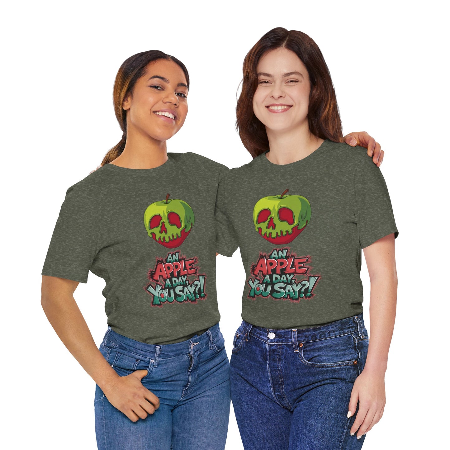 Funny Apple Skull Shirt – An Apple A Day You Say? – Grunge Fruit Tee – Y2K Nostalgia T‑Shirt – Gift for Fruit Lovers