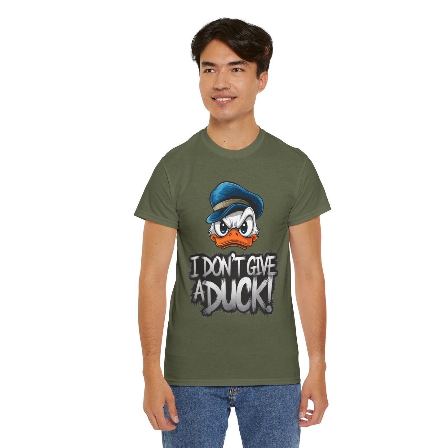 I Don’t Give a Duck Shirt – Funny Grumpy Duck Tee – Sarcastic Animal Graphic Shirt – Unisex Gift for Duck Lovers & Meme Fans