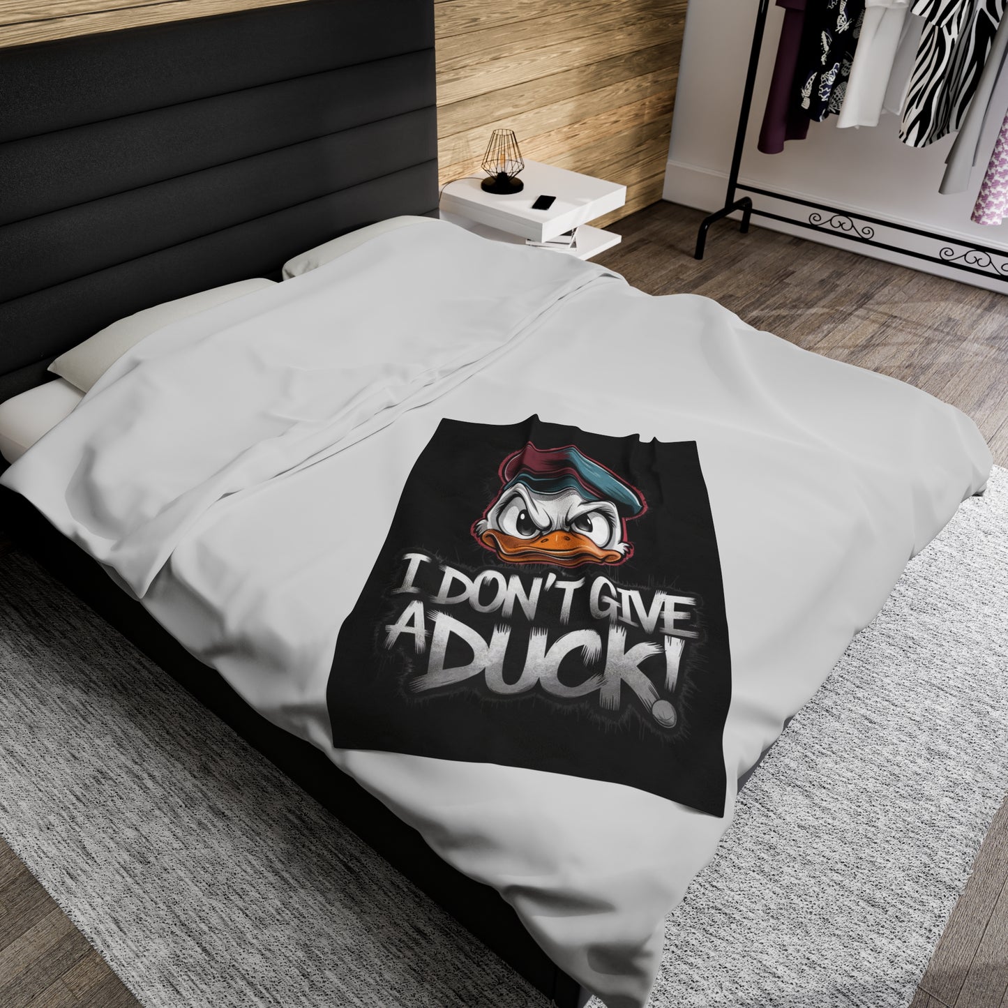 I Don't Give a Duck Angry Duck Blanket