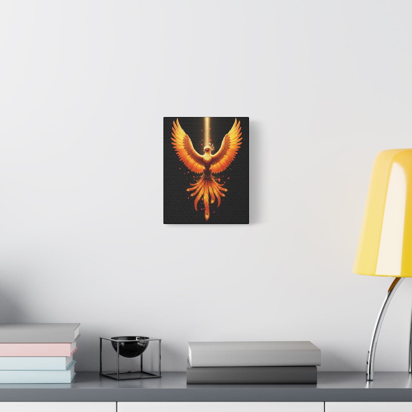 Phoenix Canvas Firebird Art Fire Bird Decor Modern Home Decor Legendary Bird Art