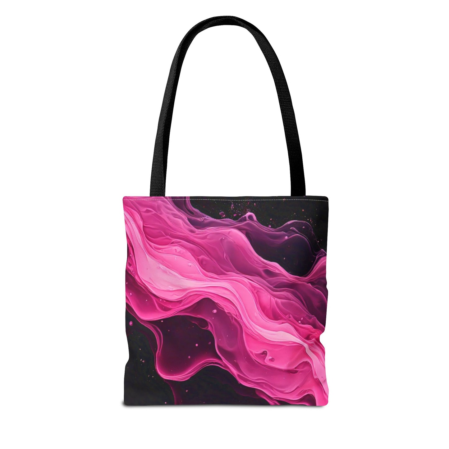 Pink Abstract Tote Bag | Bold Magenta Swirl Art Print Tote | Abstract Expressionism Carryall | Statement Shopper | Canvas Tote Bag