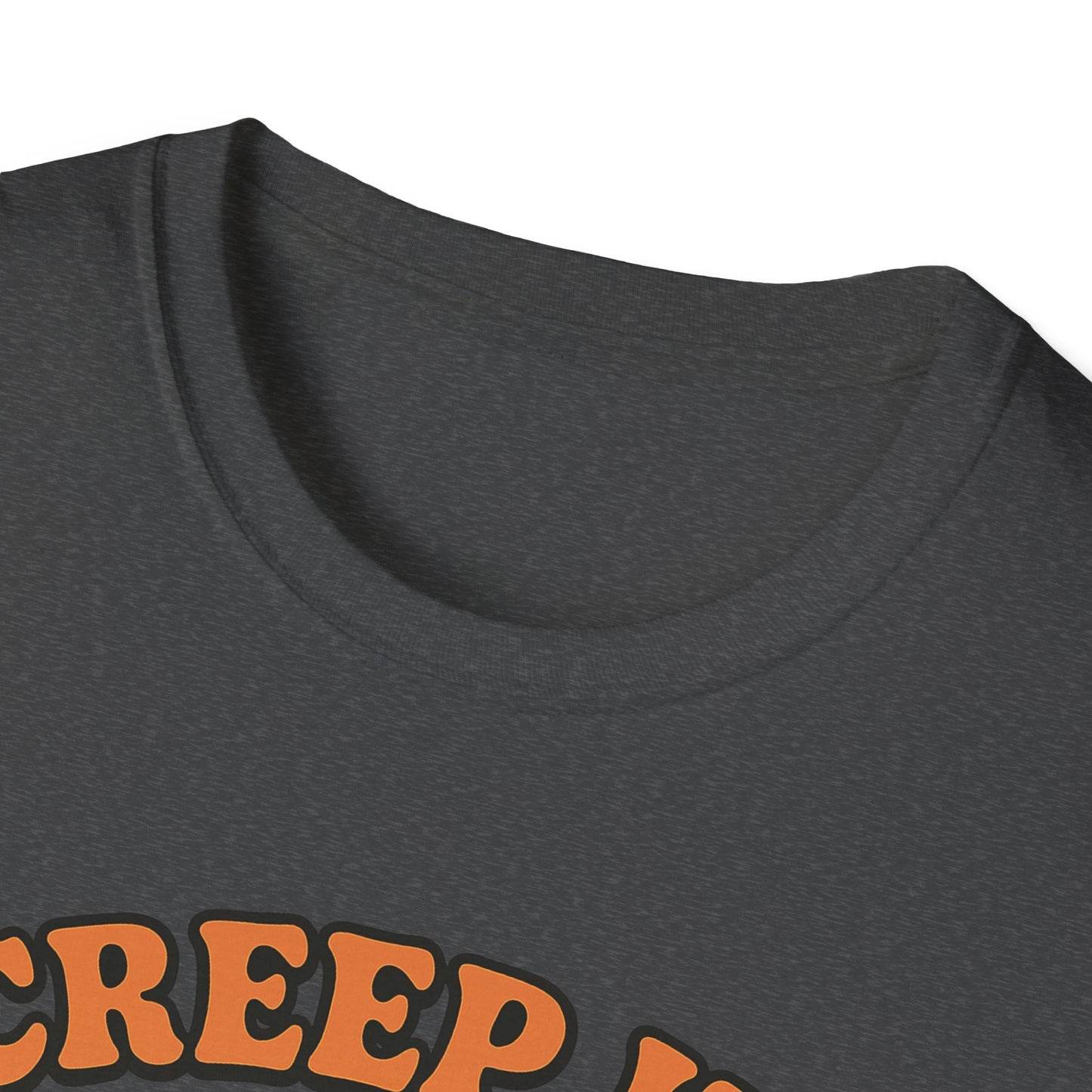 Creep It Cute Ghost Halloween Shirt - Kawaii Ghost Tee with Bow and Pumpkin, Spooky-Cute Fall Graphic T-Shirt, Spooky Season Halloween Top
