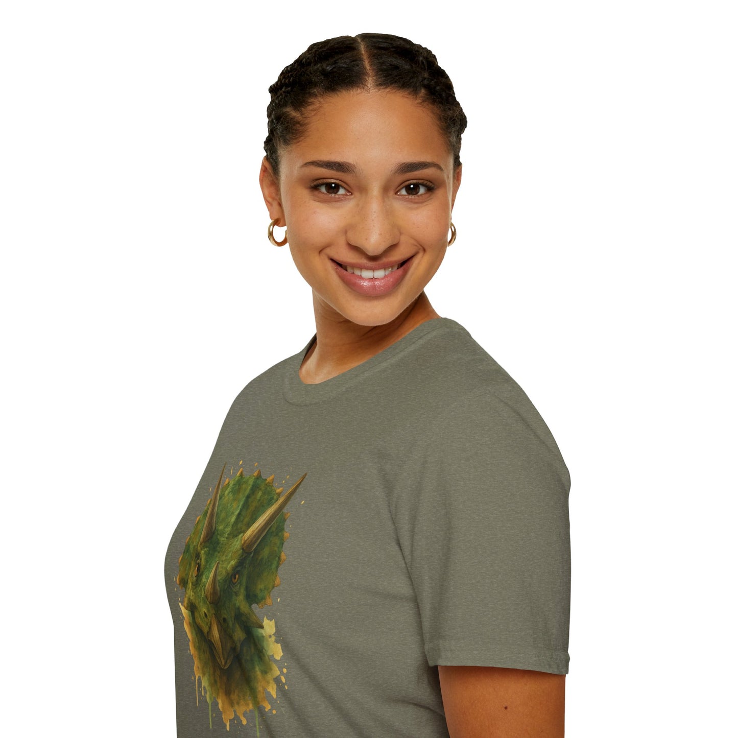 Watercolor Triceratops Dinosaur Shirt | Prehistoric Dino Tee for Women Men and Kids | Unique Gift, Nature Lover T-Shirt
