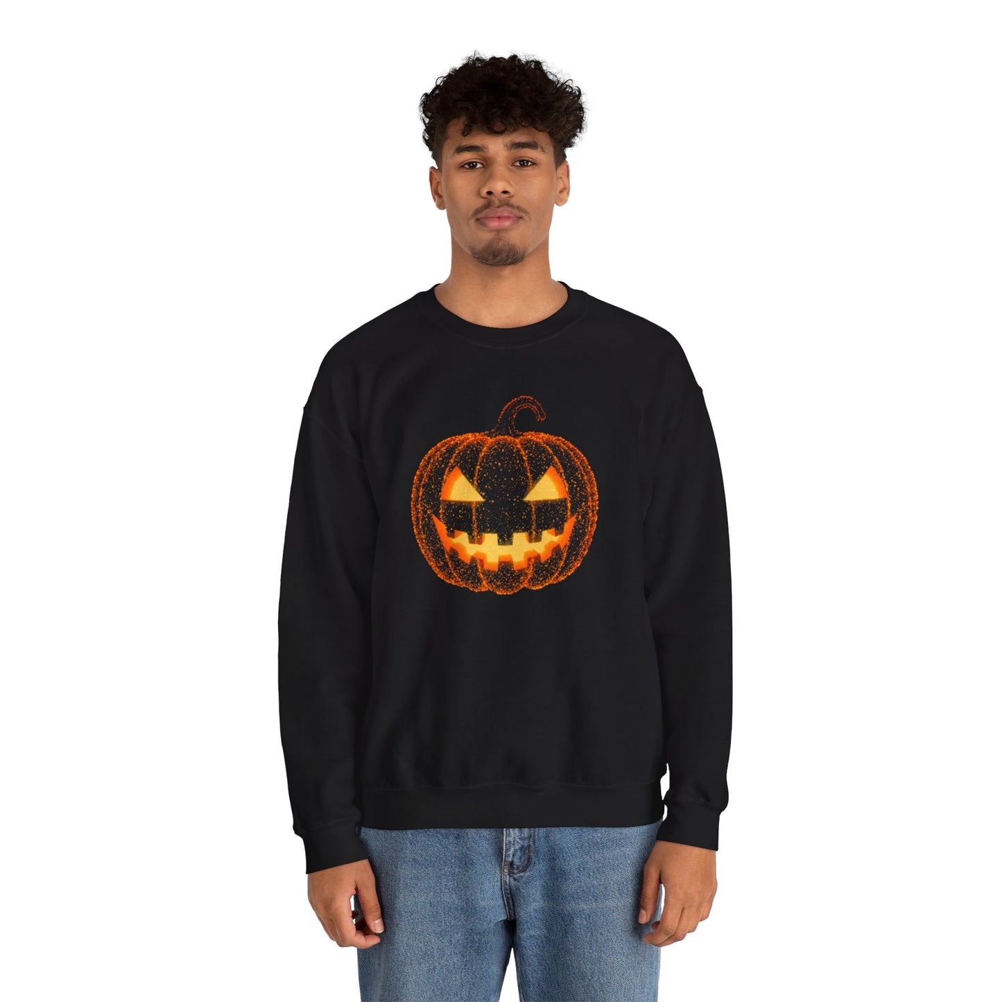 Jack O'Lantern Pumpkin Sweatshirt • Halloween Crewneck Sweater • Spooky Season Fall Top • Cozy Autumn Pumpkin Patch Graphic Shirt