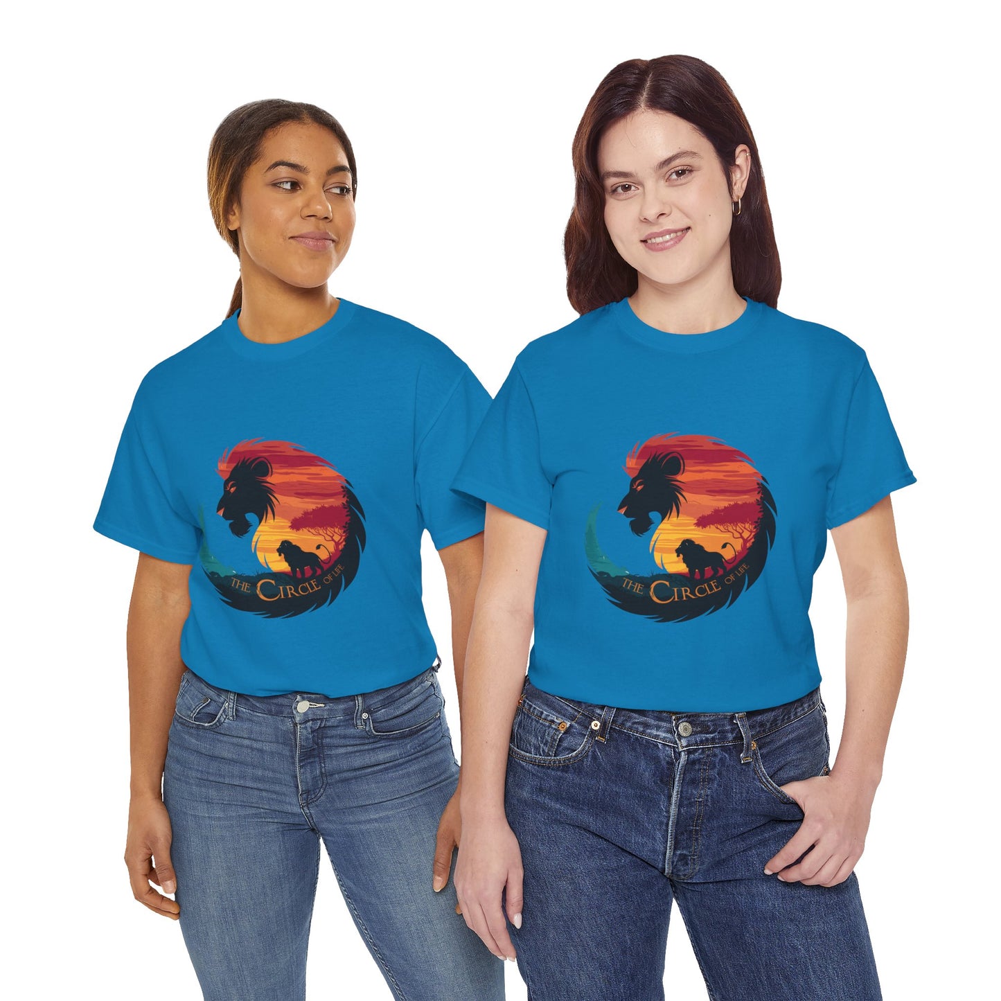 The Circle of Life Lion Shirt – Sunset Safari Wildlife Graphic Tee – Inspirational Nature T-Shirt for Animal Lovers & Adventure Fans