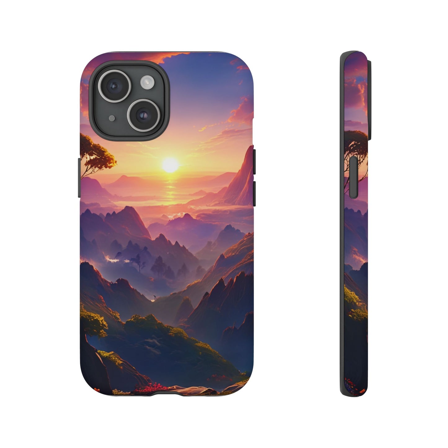 Samsung Tough Case Sunset Landscape Illustration