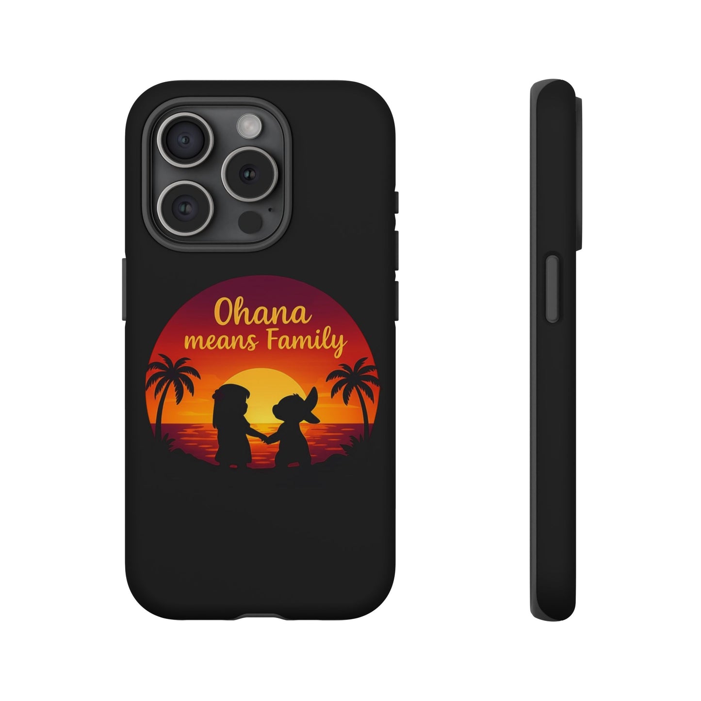 Ohana Means Family iPhone Case ā Lilo and Stitch-Inspired Cover ā Cute Tropical Gift ā Protective iPhone Case