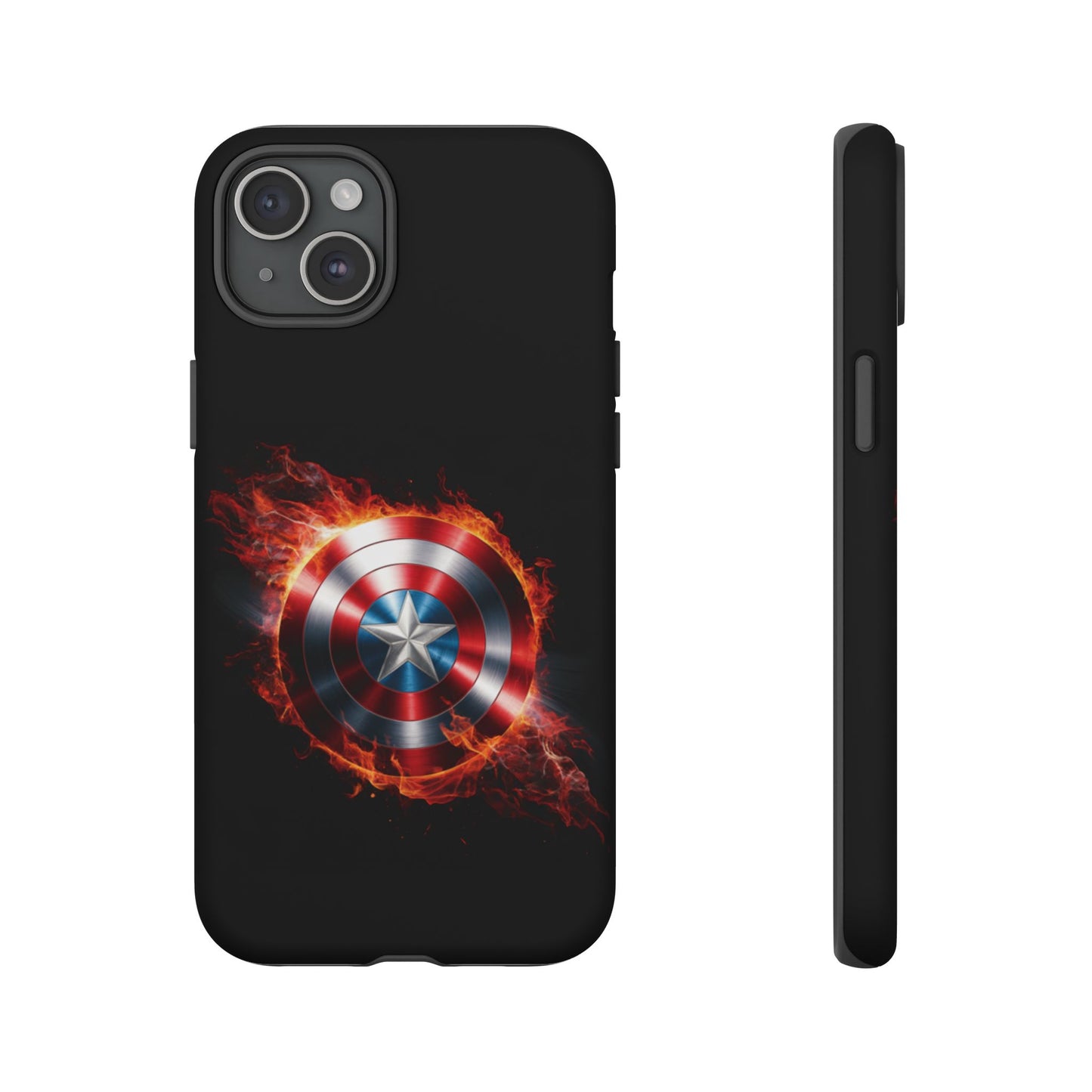iPhone Case - Captain America Shield in Flames