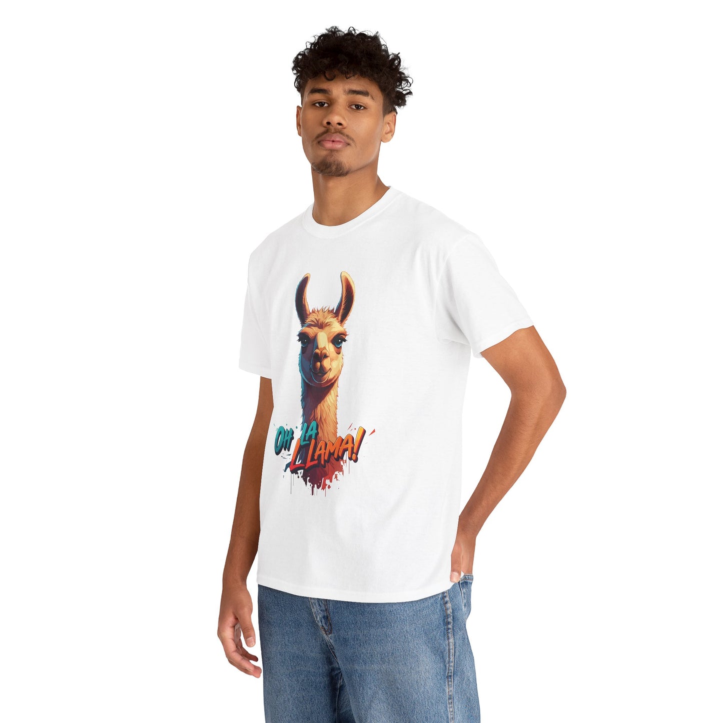 Oh la Llama Graphic Tee | Fun Llama T-Shirt, Cute Animal Lover Shirt, Llama Lover Gift, Quirky Party Tee, Trending Llama Fashion