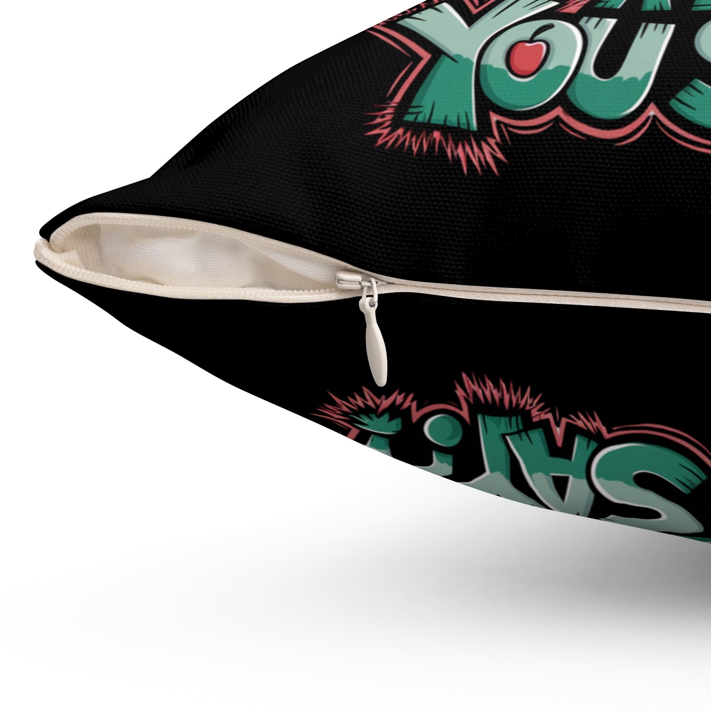Square Pillow - Poison Apple Design - 'An Apple a Day You Say'