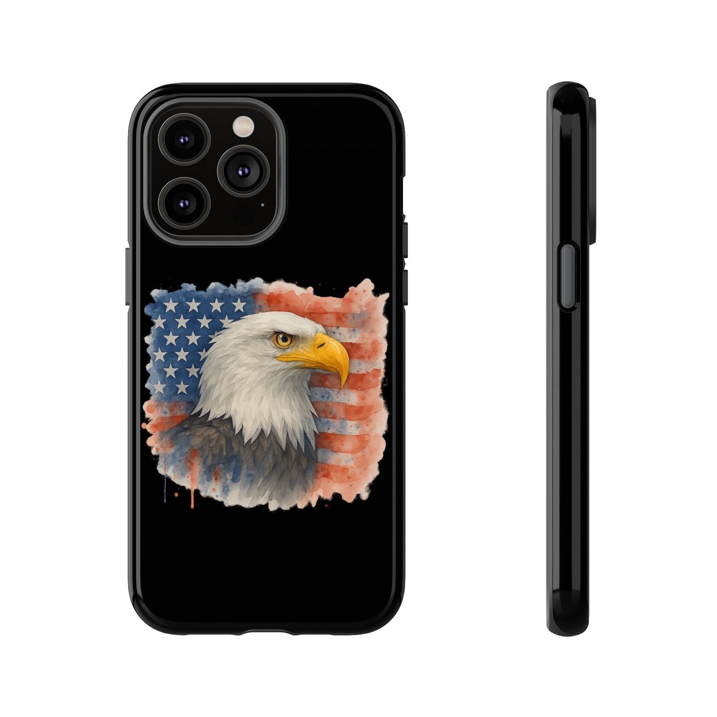 Patriotic Eagle Phone Case for iPhone - Tough Cases with American Flag Design 4th of July Case Memorial Day Veteran's Day