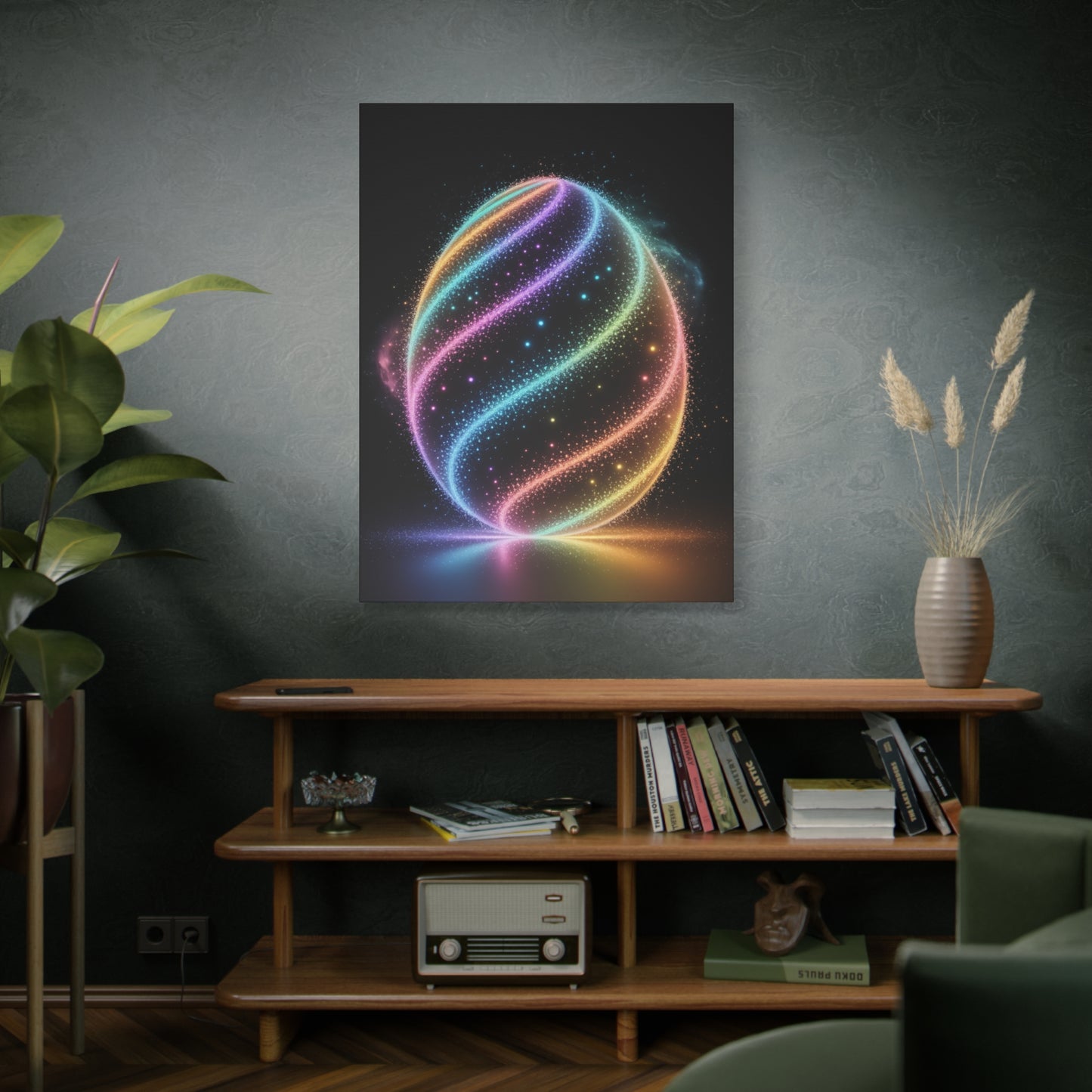 Colorful Swirl Canvas Art Easter Egg Art Easter Canvas Easter Decor
