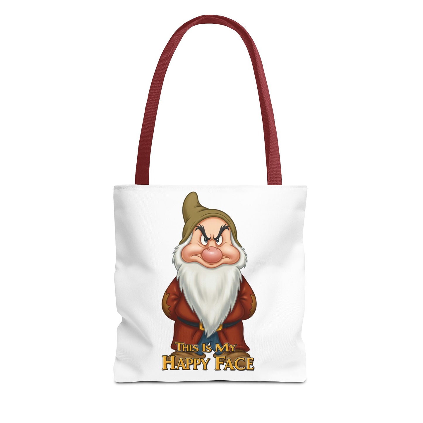 Grumpy Dwarf Tote Bag - "This Is My Happy Face"