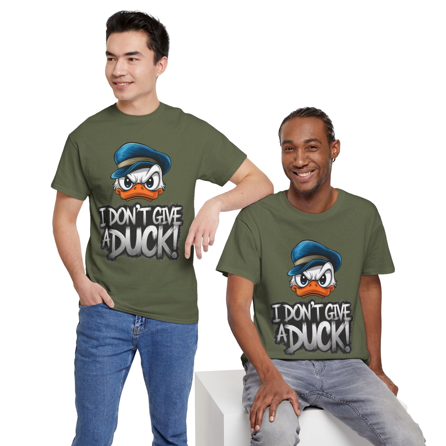I Don’t Give a Duck Shirt – Funny Grumpy Duck Tee – Sarcastic Animal Graphic Shirt – Unisex Gift for Duck Lovers & Meme Fans