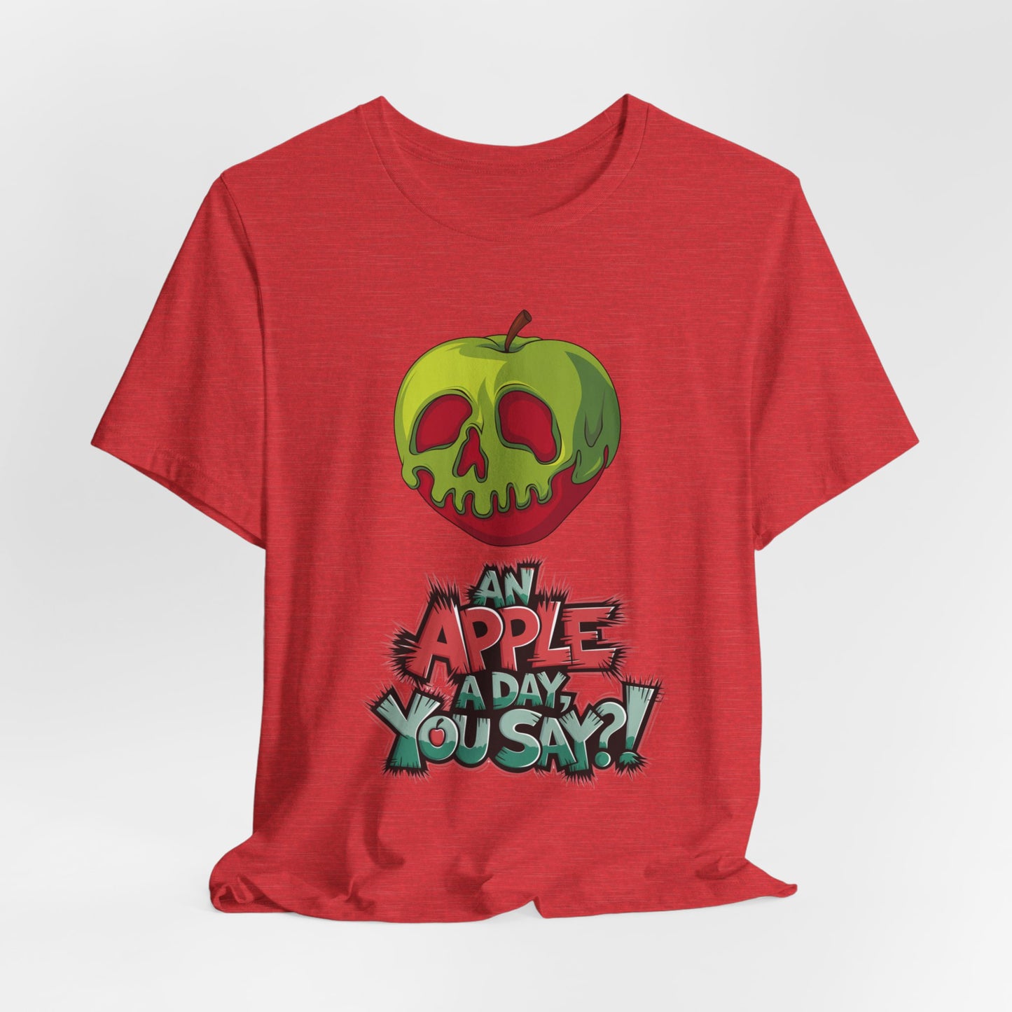 Funny Apple Skull Shirt – An Apple A Day You Say? – Grunge Fruit Tee – Y2K Nostalgia T‑Shirt – Gift for Fruit Lovers