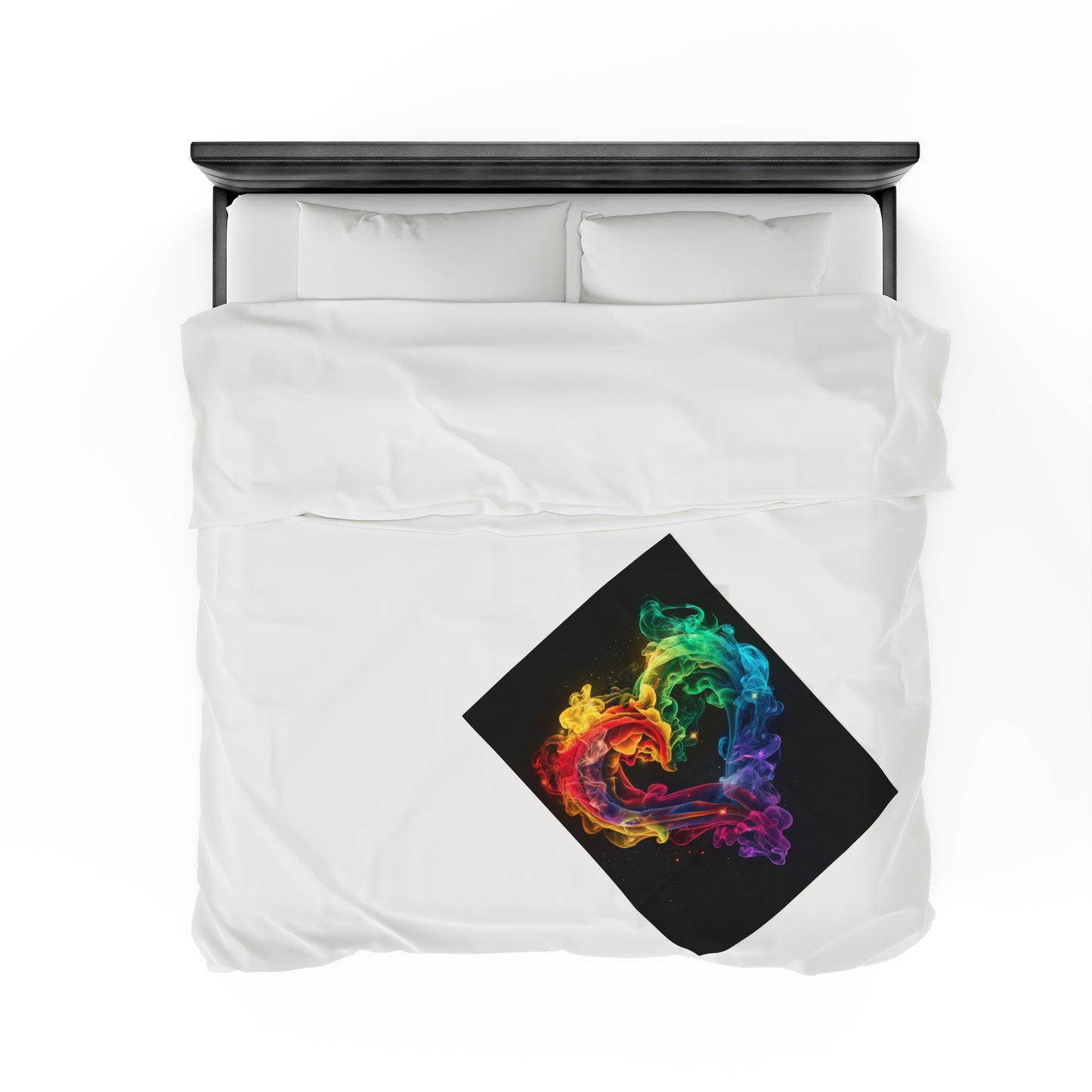 Colorful Smoke Heart Blanket