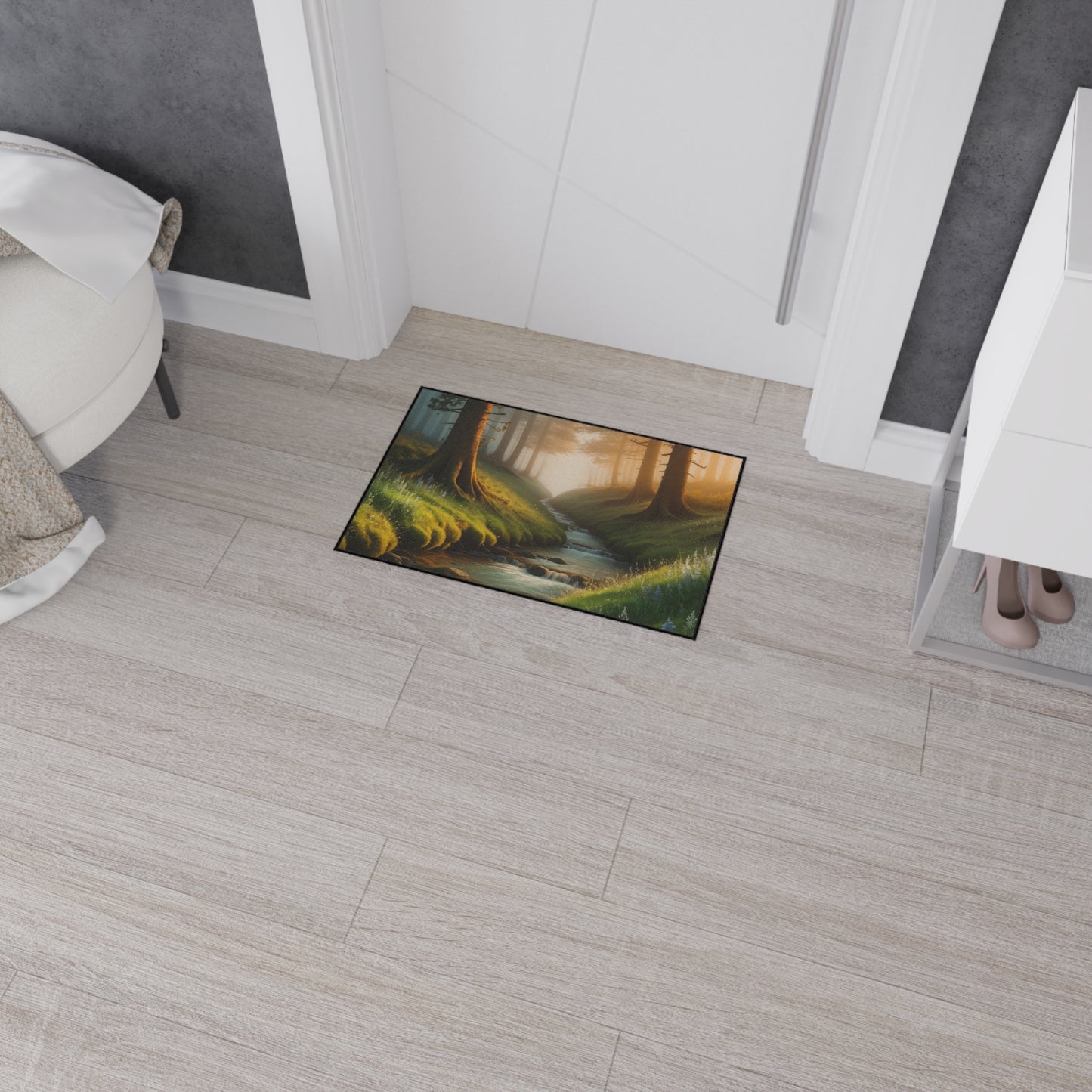 Nature Floor Mat Forest Welcome Mat Stream Door Mat