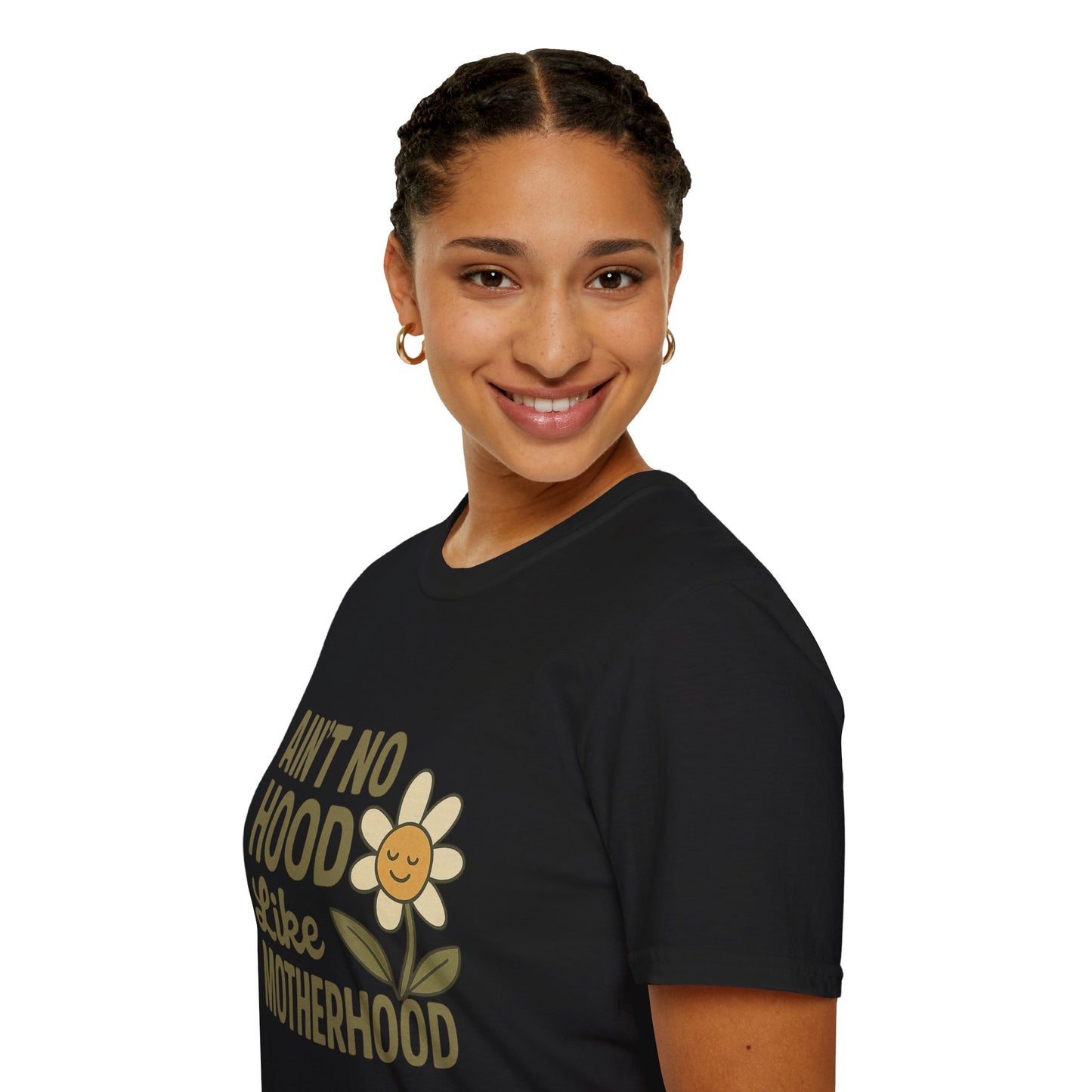 Ain't No Hood Like Motherhood T-Shirt - Unisex Softstyle Tee for Moms Mother's Day Gift