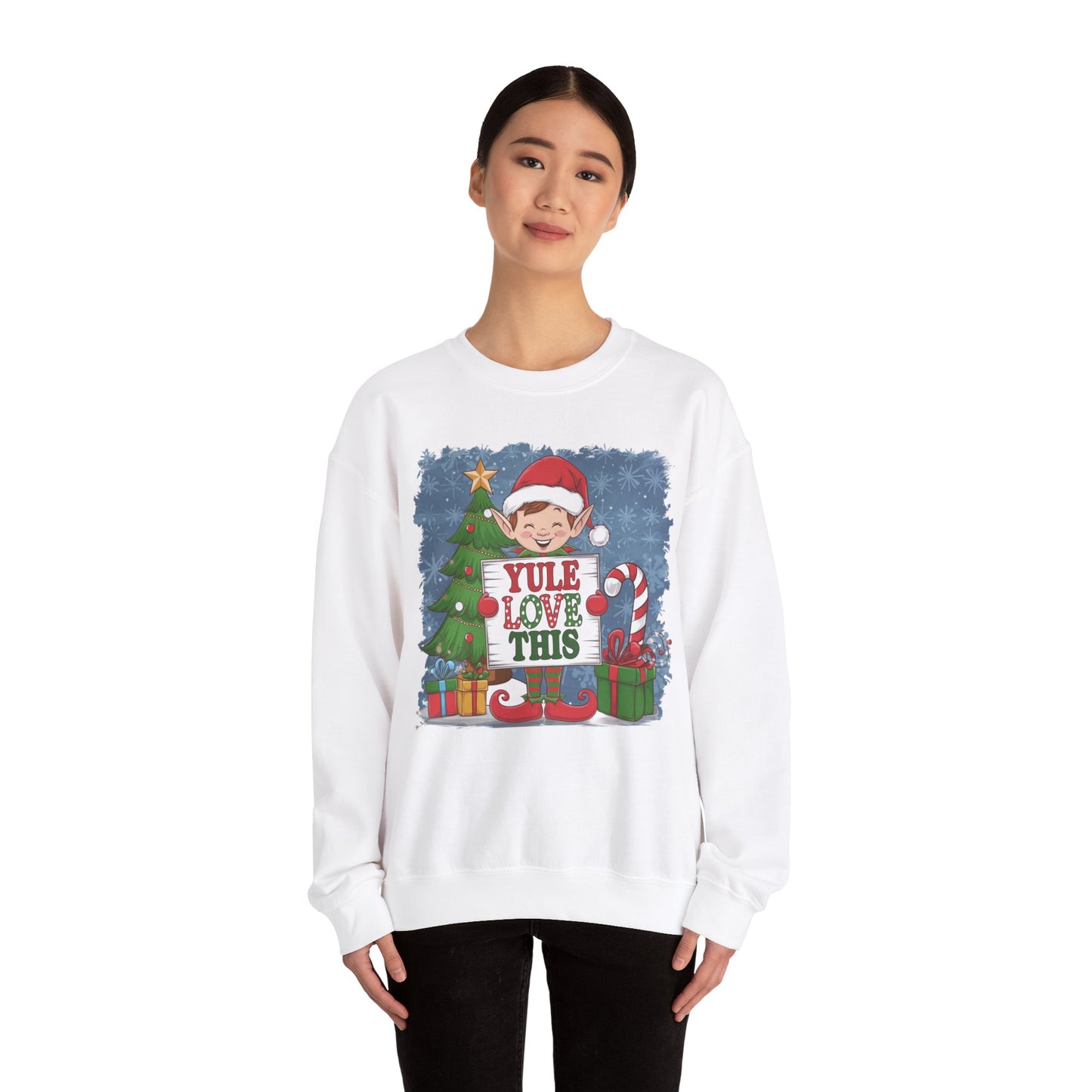 Christmas Elf Sweatshirt 'Yule Love This'