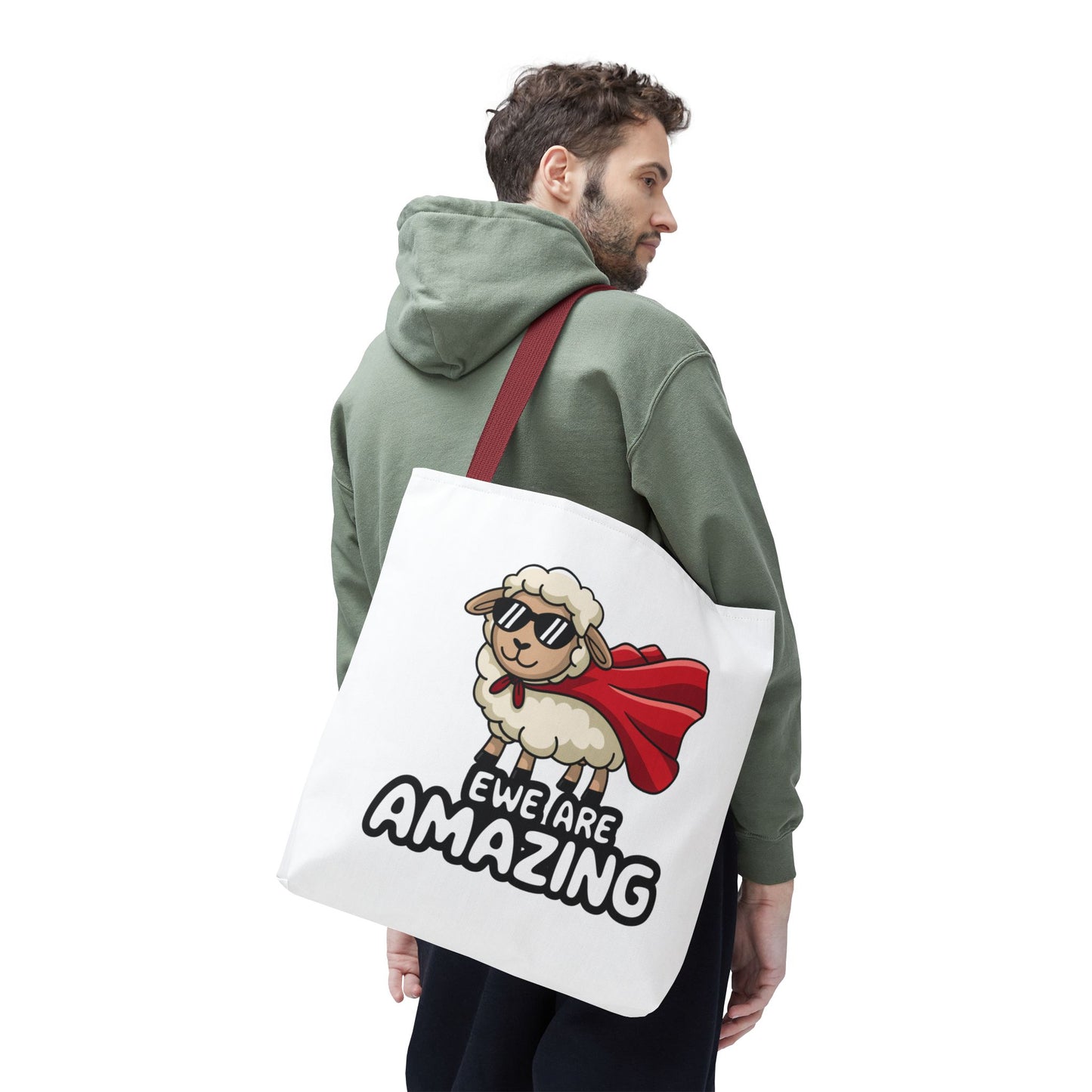 Sheep Tote Bag - Ewe Are Amazing Inspirational Bag Everyday Tote Funny Bag