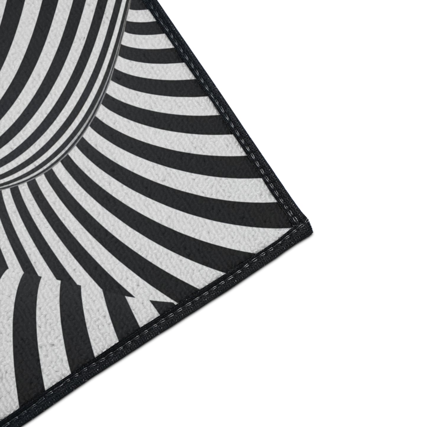 Floor Mat, Black and White Striped Rug, Non-Slip Kitchen Mat, Cute Welcome Mat, Home Decor Accent