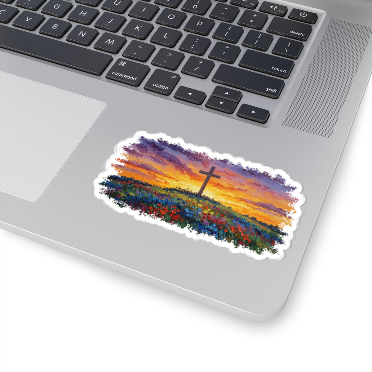 Van Gogh Cross Kiss-Cut Stickers Cross Sticker Christian Decal Spiritual Decor