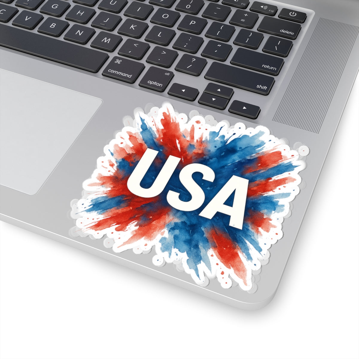 USA Watercolor Sticker - Kiss-Cut Vinyl Patriotic Decal, Independence Day Decor, Laptop and Journal Sticker, July 4th Gift
