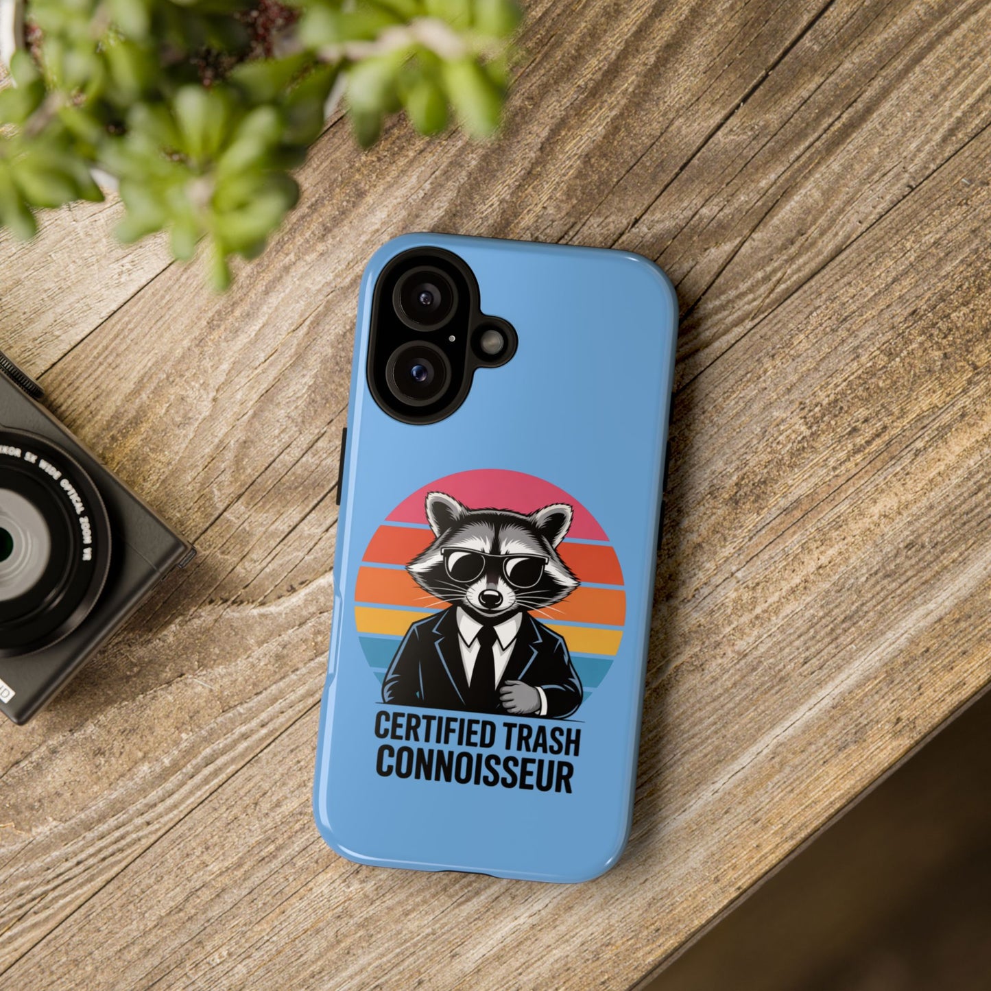 Humorous Raccoon Phone Case - Certified Trash Connoisseur