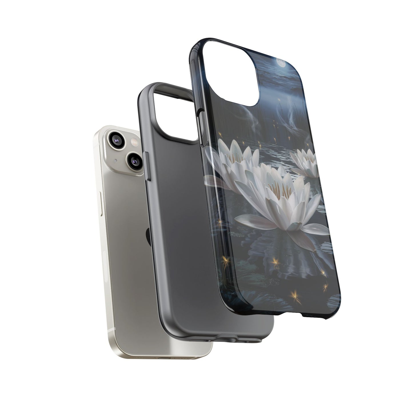 iPhone Case - Water Lilies Moonlight Design