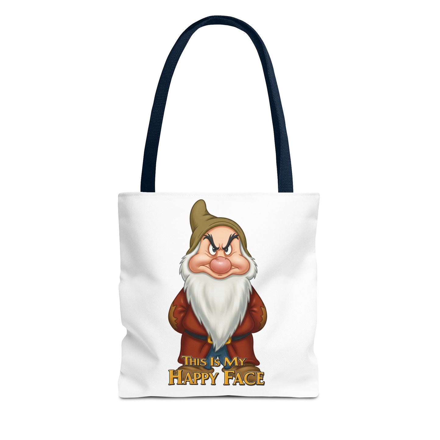 Grumpy Dwarf Tote Bag - "This Is My Happy Face"