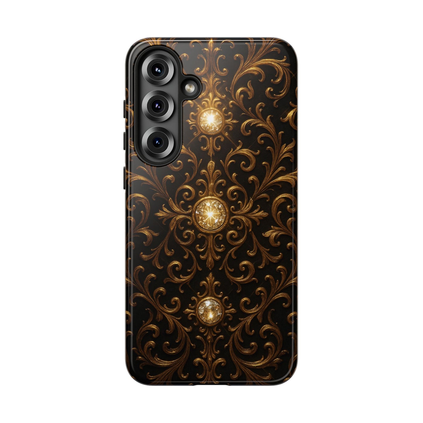 Luxury Baroque Samsung Case β Elegant Gold Ornate Floral Phone Cover for Galaxy