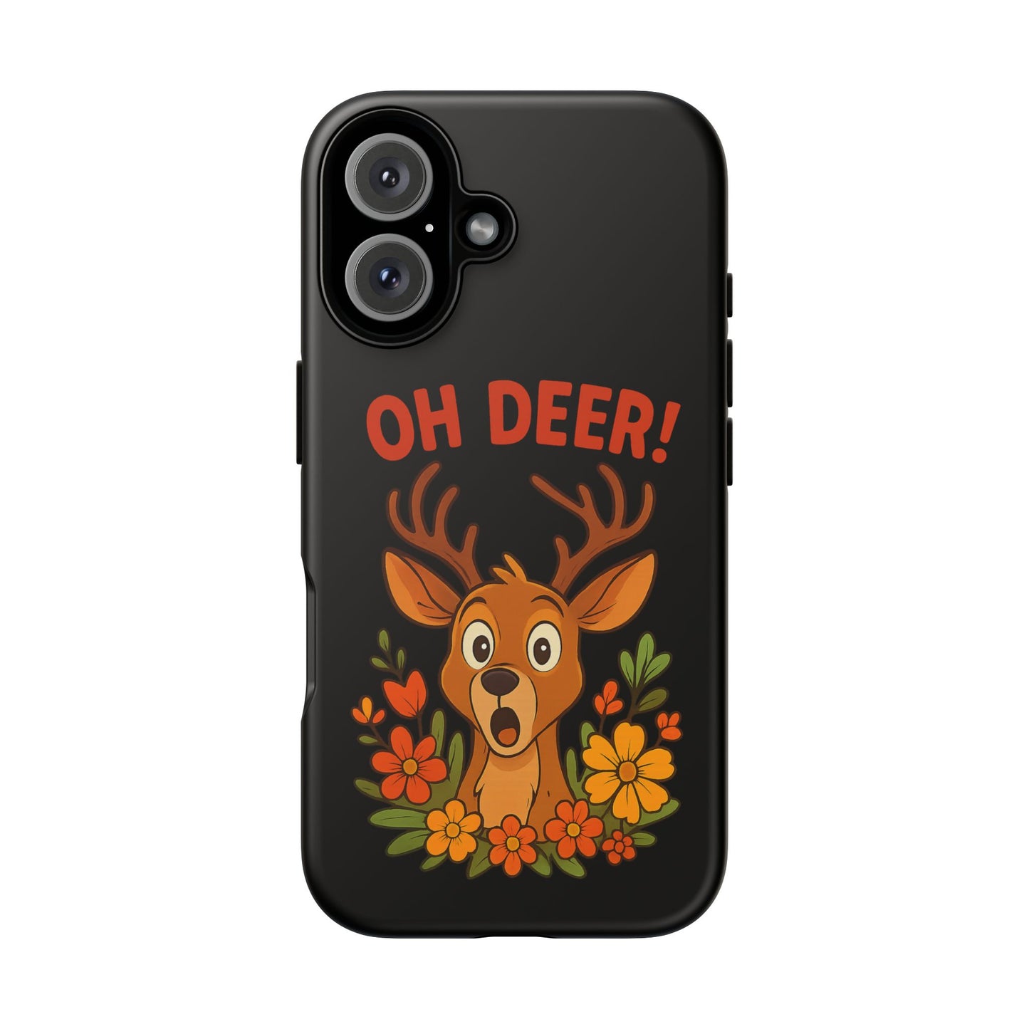 iPhone Case - Startled Deer 'Oh Deer' Nature Lover Phone Case Funny iPhone Accessory