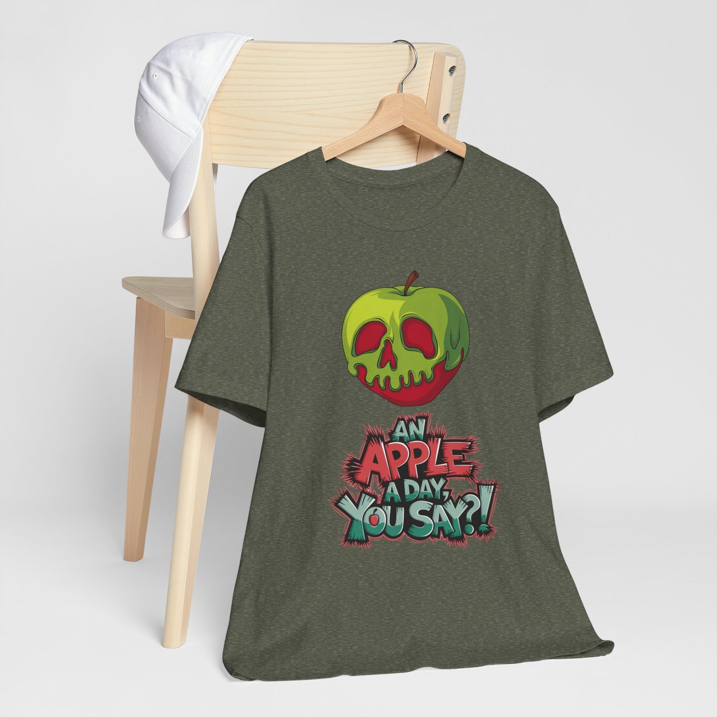 Funny Apple Skull Shirt – An Apple A Day You Say? – Grunge Fruit Tee – Y2K Nostalgia T‑Shirt – Gift for Fruit Lovers