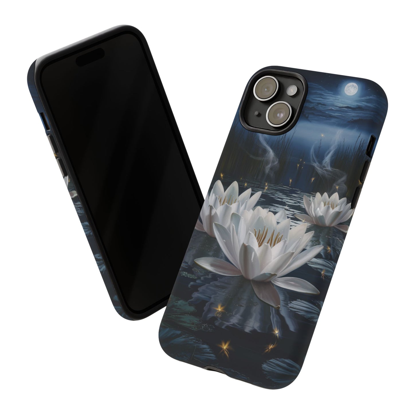 iPhone Case - Water Lilies Moonlight Design