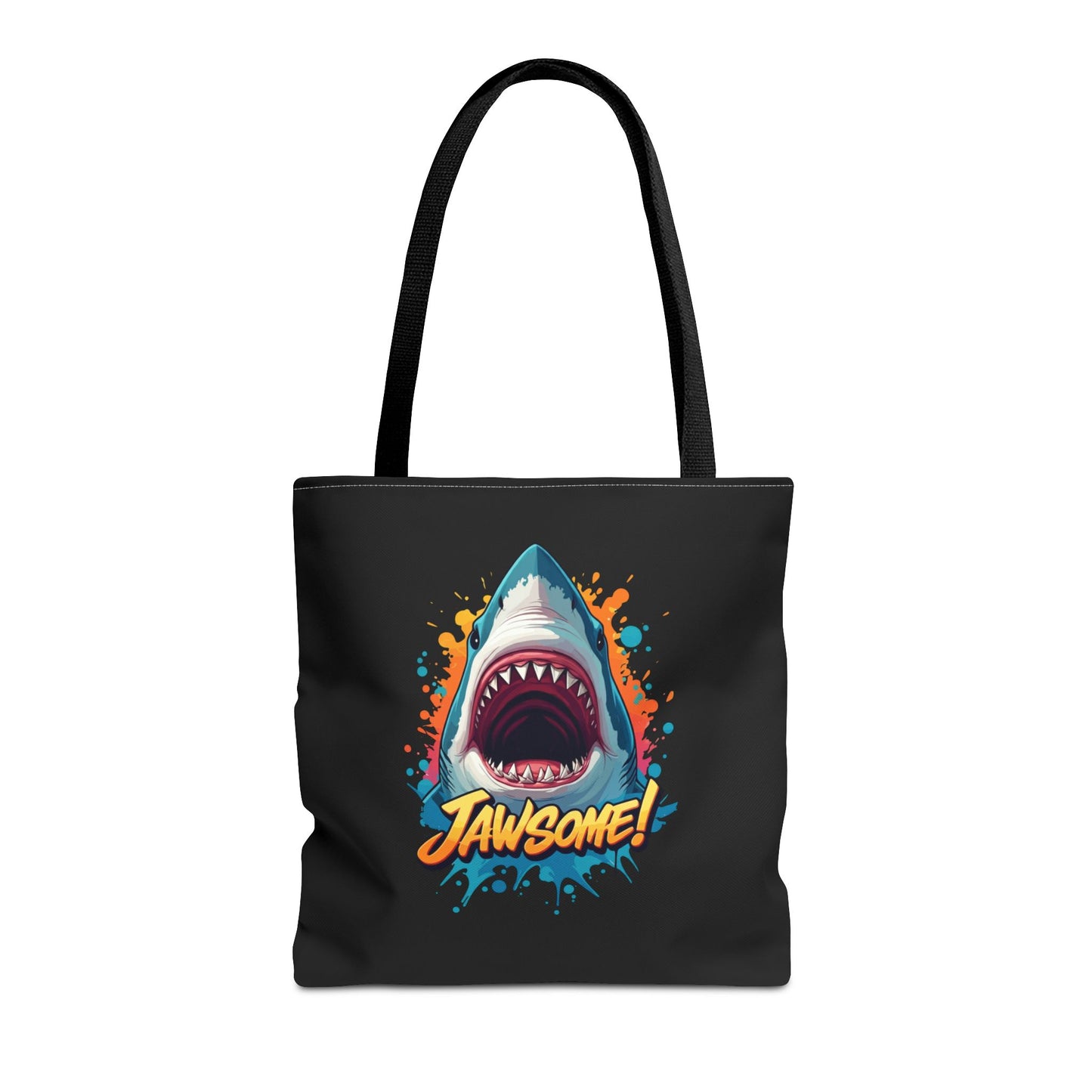 Shark Tote Bag – JAWSOME Funny Ocean Lover Bag – Durable Reusable Grocery, Beach, or Everyday Tote – Gift for Shark Fans & Sea Lovers