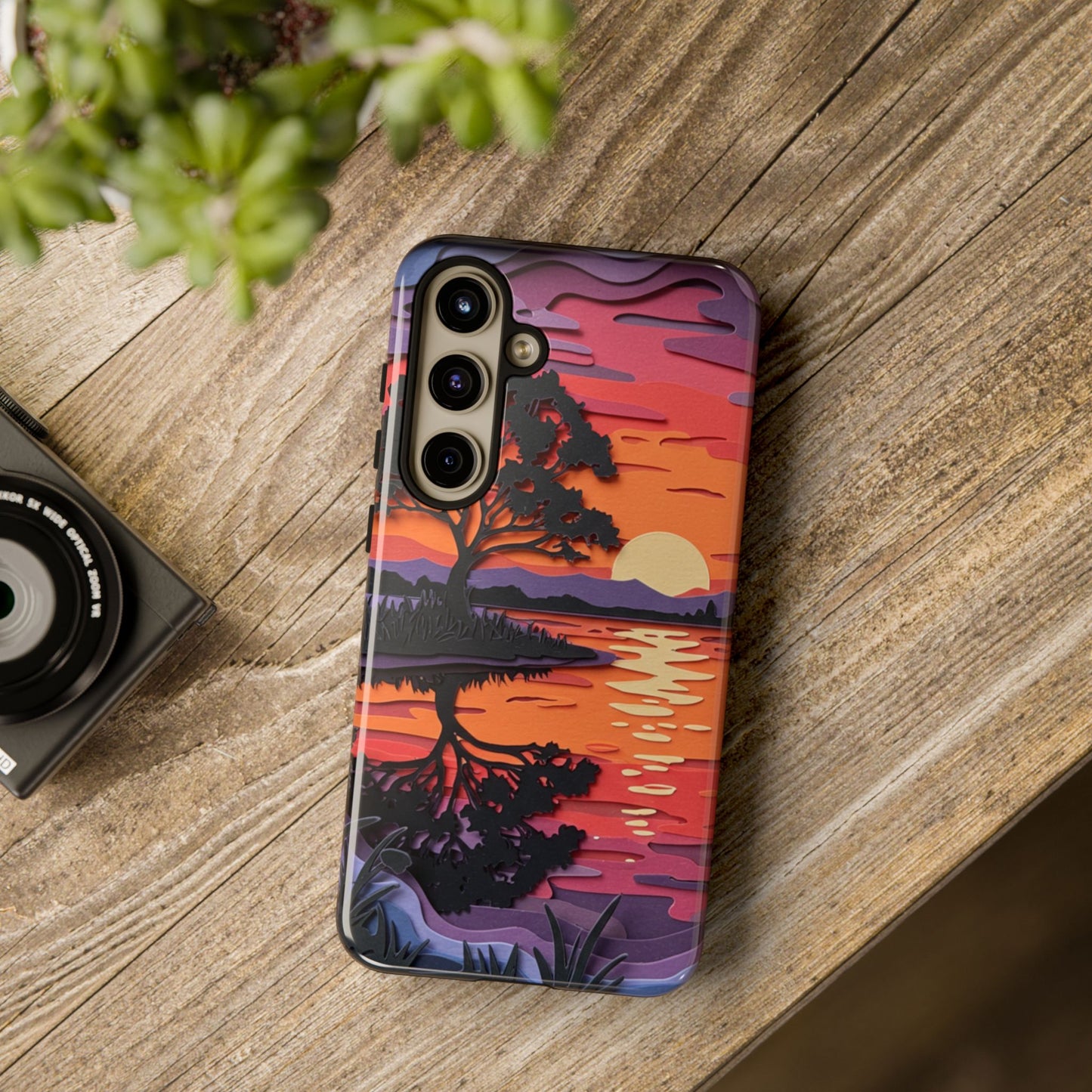 Samsung Galaxy Case - Colorful Paper Art Sunset