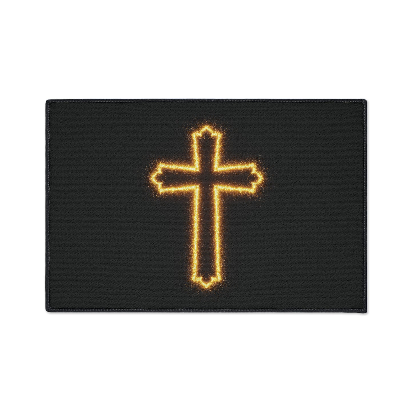 Floor Mat with Glowing Cross Design