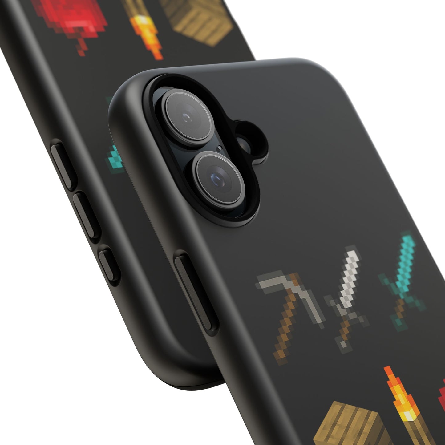 Pixel Art iPhone Case - Gaming-Inspired Tough Case for Gamers inspired by Minecraft Phone Case