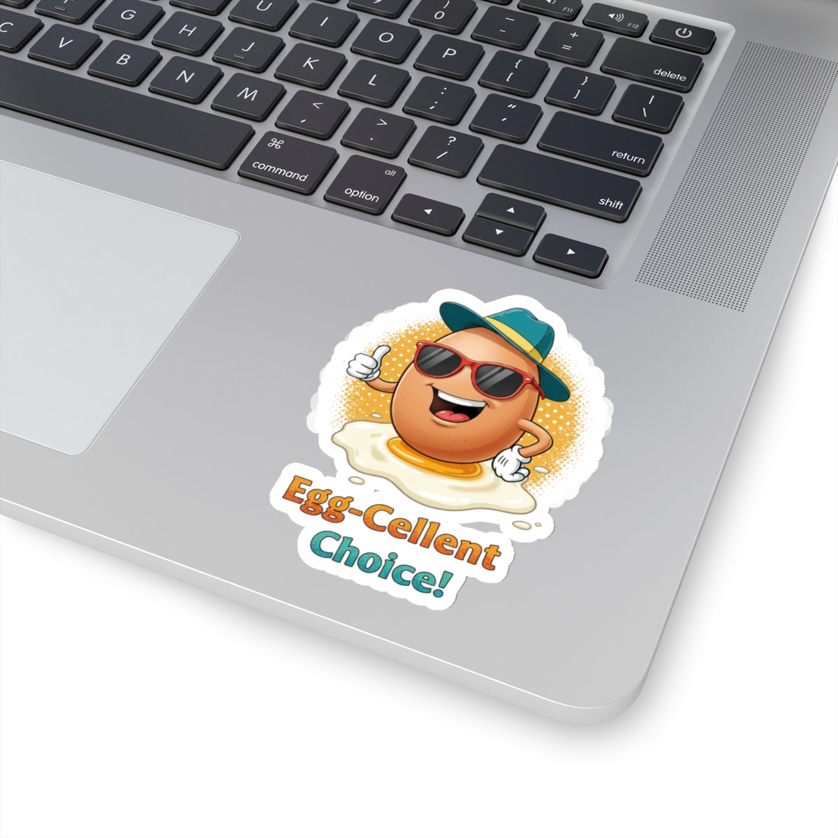 Sticker - Egg-Cellent Choice Pun Thumbs Up Design