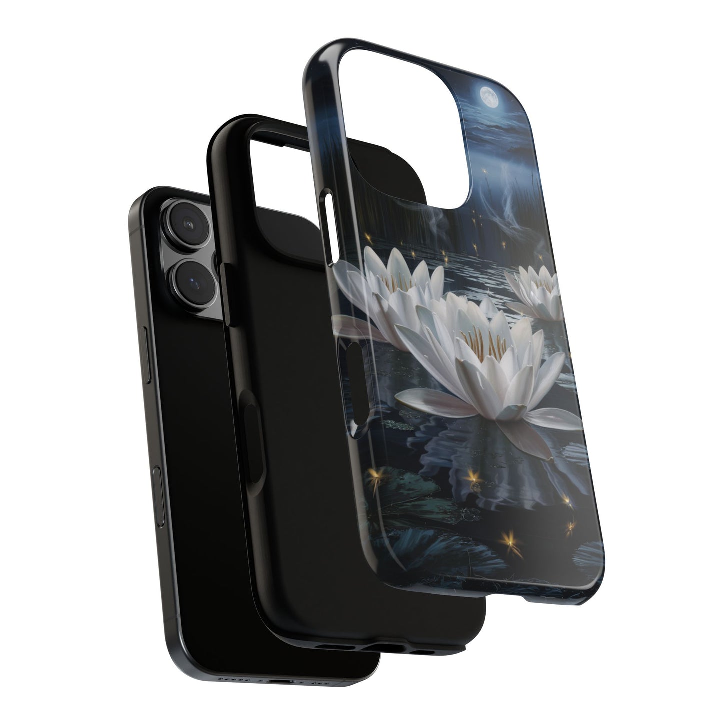iPhone Case - Water Lilies Moonlight Design