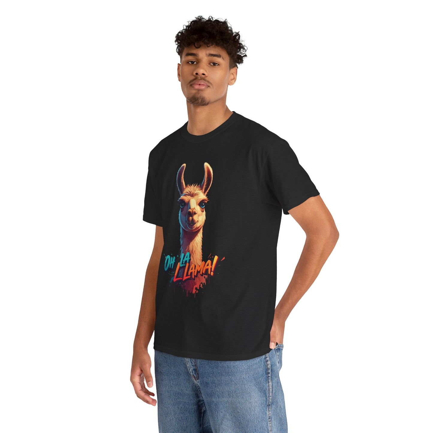 Oh la Llama Graphic Tee | Fun Llama T-Shirt, Cute Animal Lover Shirt, Llama Lover Gift, Quirky Party Tee, Trending Llama Fashion