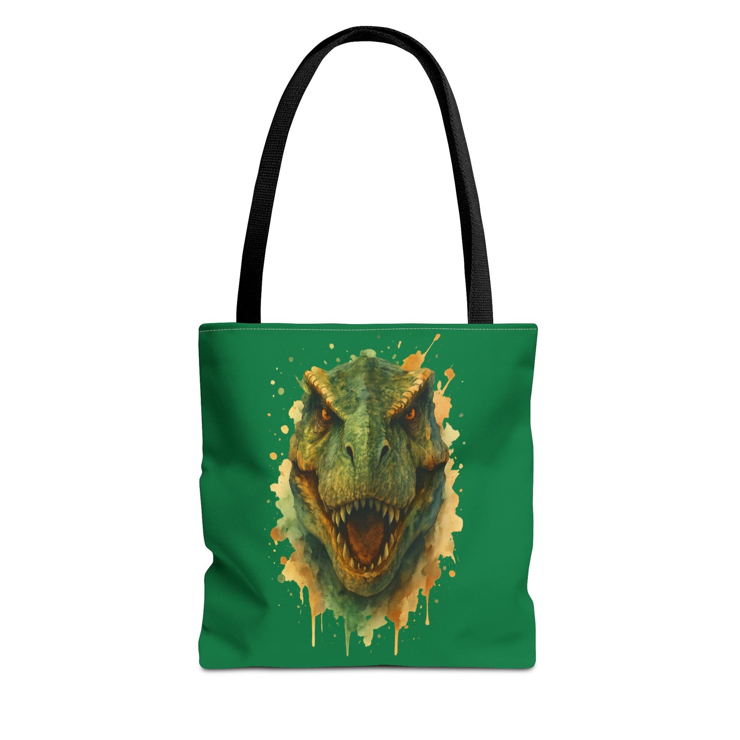 Watercolor T-Rex Tote Bag - Eco Canvas Dino Shopper, Dinosaur Lover Gift, Book Bag, Reusable Grocery Tote - Aesthetic Paleontology Art
