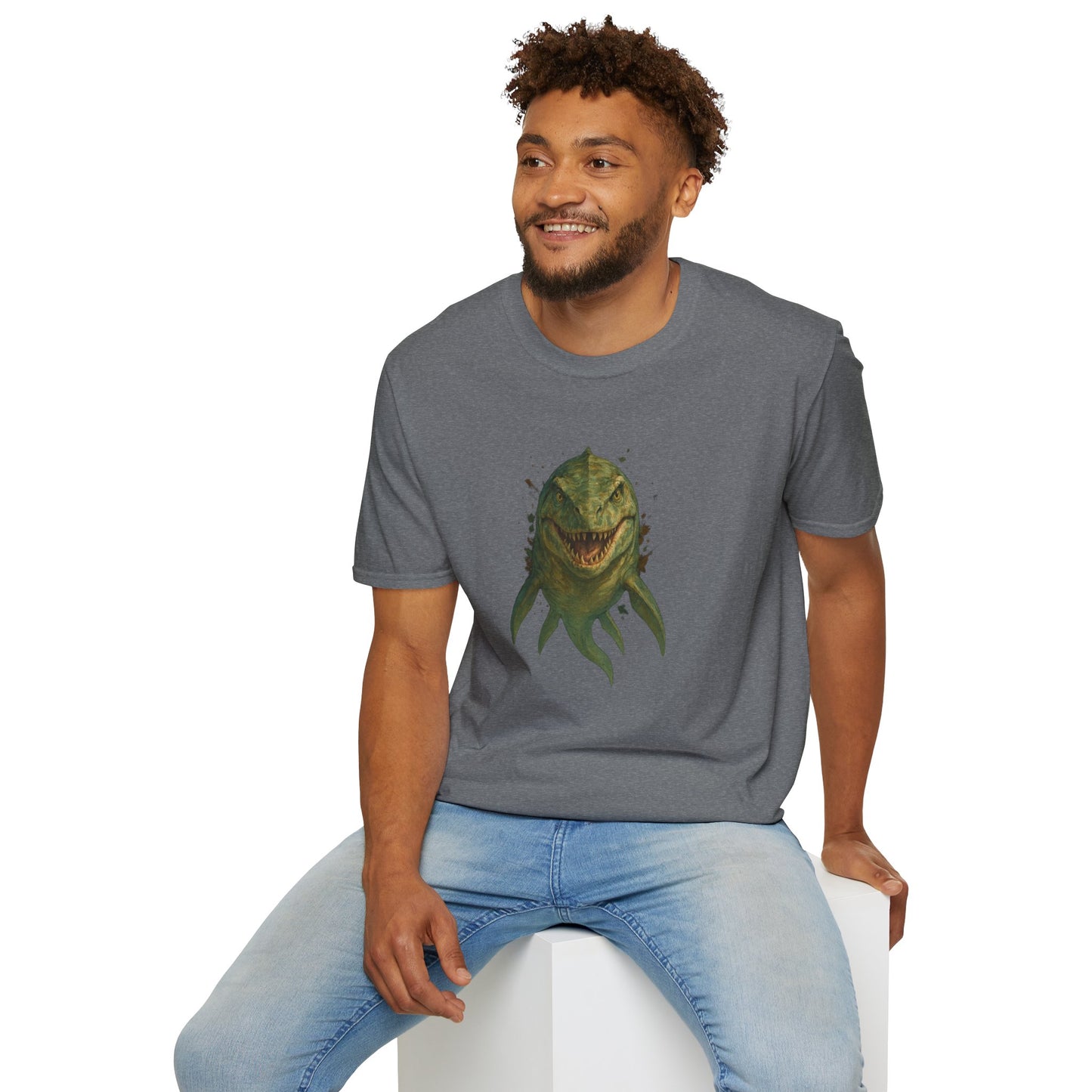 Watercolor Mosasaurus T-Shirt | Prehistoric Sea Dinosaur Tee | Fossil Lover Gift | Unisex Cotton Graphic Shirt Jurassic Tee