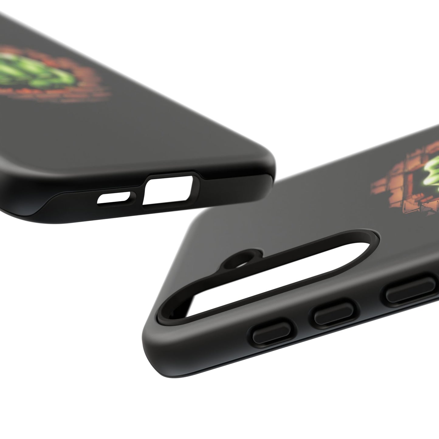 Samsung Phone Case, Green Fist Smashing Wall Design, Comic Book Phone Case, Geeky Case