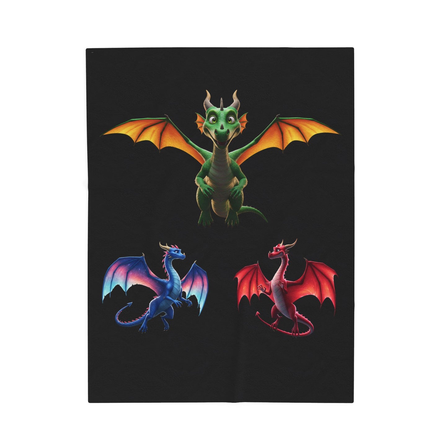 Fantasy Dragon Polyester Blanket | Colorful Dragon Throw for Gamers & DnD Fans | Cozy Mythical Creature Bedding | Dragon Lover Gift